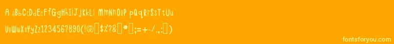 Hello Giraffe Font – Yellow Fonts on Orange Background