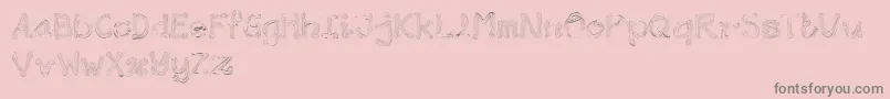 Wondermilk Font – Gray Fonts on Pink Background