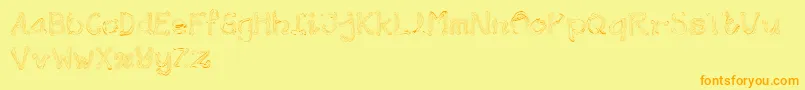 Wondermilk Font – Orange Fonts on Yellow Background