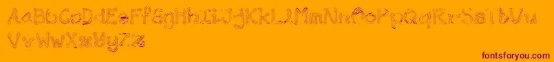 Wondermilk Font – Purple Fonts on Orange Background