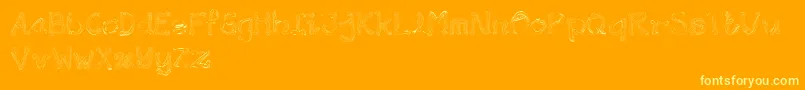 Wondermilk Font – Yellow Fonts on Orange Background