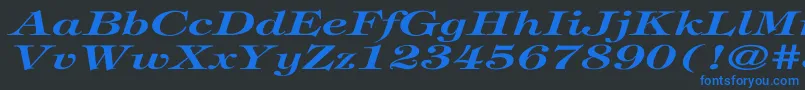 TiffanyBolditalicEx Font – Blue Fonts on Black Background
