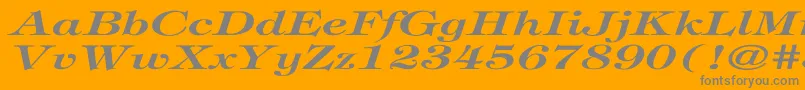 TiffanyBolditalicEx Font – Gray Fonts on Orange Background