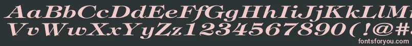 TiffanyBolditalicEx Font – Pink Fonts on Black Background