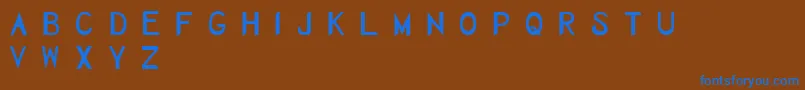 Herbaceous Font – Blue Fonts on Brown Background