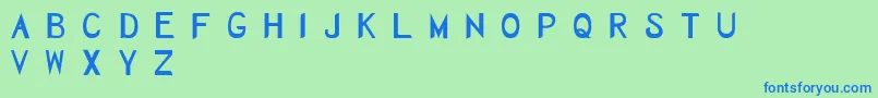 Herbaceous Font – Blue Fonts on Green Background