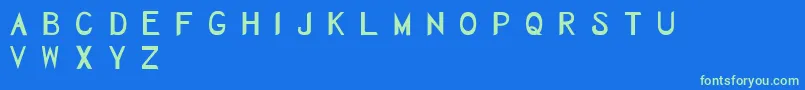 Herbaceous Font – Green Fonts on Blue Background