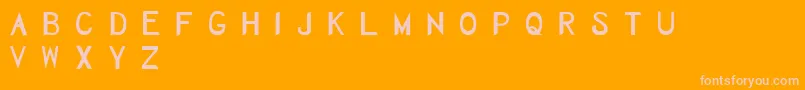 Herbaceous Font – Pink Fonts on Orange Background