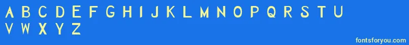 Herbaceous Font – Yellow Fonts on Blue Background