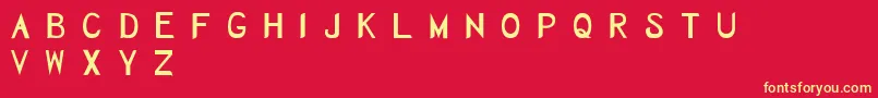 Herbaceous Font – Yellow Fonts on Red Background