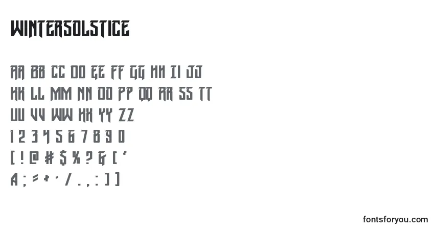 Fuente Wintersolstice - alfabeto, números, caracteres especiales