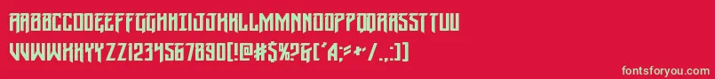 Wintersolstice Font – Green Fonts on Red Background