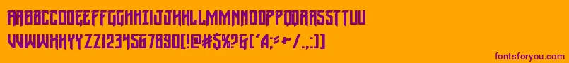 Wintersolstice Font – Purple Fonts on Orange Background