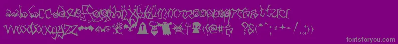 Arachnids Font – Gray Fonts on Purple Background