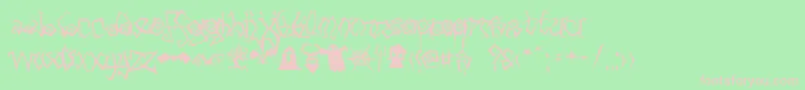 Arachnids Font – Pink Fonts on Green Background