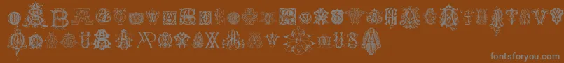 Подробнее о шрифте IntellectaMonogramsRandomSamplesNine Шрифт IntellectaMonogramsRandomSamplesNine – серые шрифты на коричневом фоне