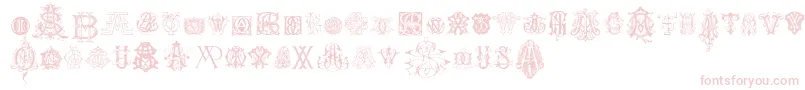 フォントIntellectaMonogramsRandomSamplesNine – ピンクのフォント