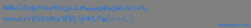 Chai Font – Blue Fonts on Gray Background