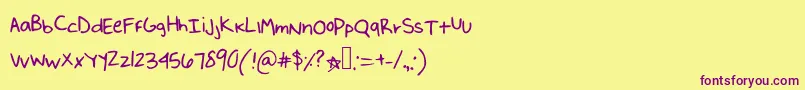 Chai Font – Purple Fonts on Yellow Background