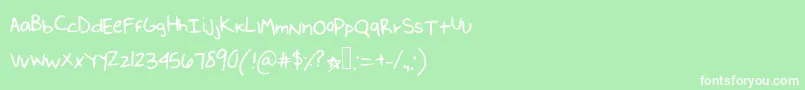 Chai Font – White Fonts on Green Background