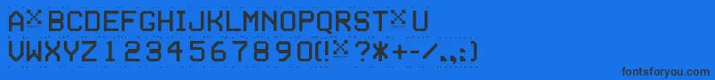 TseriesD Font – Black Fonts on Blue Background