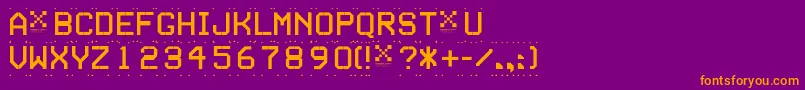 TseriesD Font – Orange Fonts on Purple Background