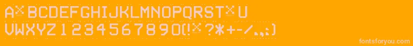 TseriesD Font – Pink Fonts on Orange Background