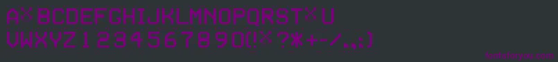 Шрифт TseriesD – фиолетовые шрифты на чёрном фоне