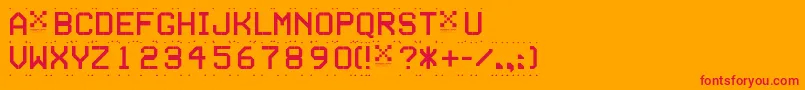 TseriesD Font – Red Fonts on Orange Background