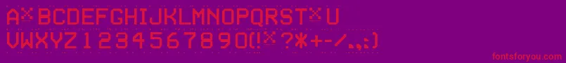TseriesD Font – Red Fonts on Purple Background