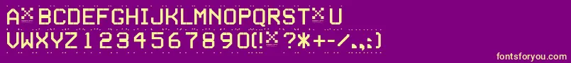 TseriesD Font – Yellow Fonts on Purple Background