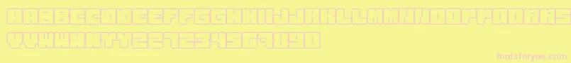 KurvenreicherRegular Font – Pink Fonts on Yellow Background