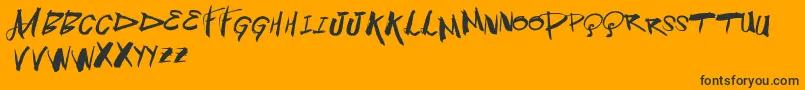 Vtksblowup Font – Black Fonts on Orange Background