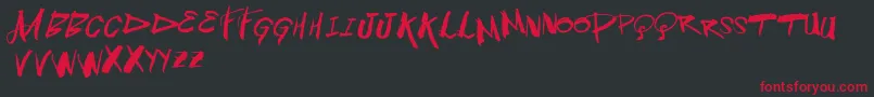 Vtksblowup Font – Red Fonts on Black Background