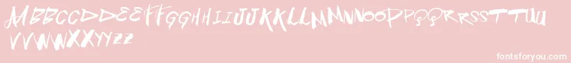 Vtksblowup Font – White Fonts on Pink Background