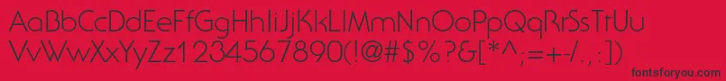 SerifgothicstdLight Font – Black Fonts on Red Background