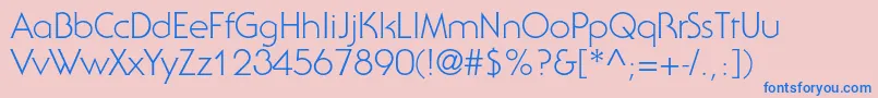 SerifgothicstdLight Font – Blue Fonts on Pink Background