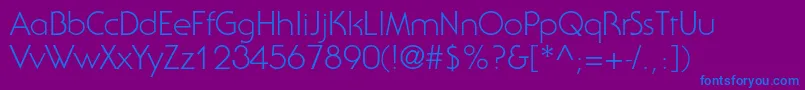 SerifgothicstdLight Font – Blue Fonts on Purple Background