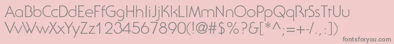 SerifgothicstdLight Font – Gray Fonts on Pink Background