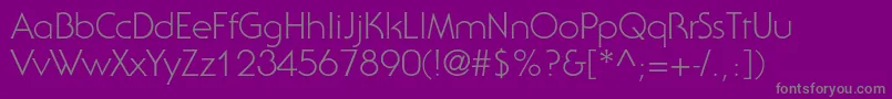 SerifgothicstdLight Font – Gray Fonts on Purple Background