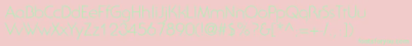 SerifgothicstdLight Font – Green Fonts on Pink Background