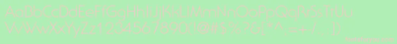 SerifgothicstdLight Font – Pink Fonts on Green Background
