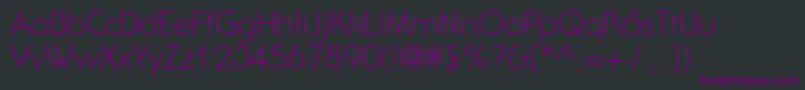 SerifgothicstdLight Font – Purple Fonts on Black Background