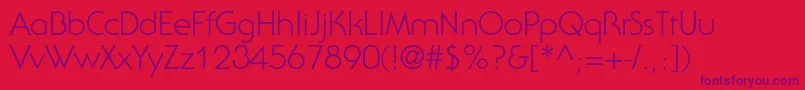 SerifgothicstdLight Font – Purple Fonts on Red Background