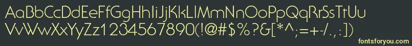 SerifgothicstdLight Font – Yellow Fonts on Black Background
