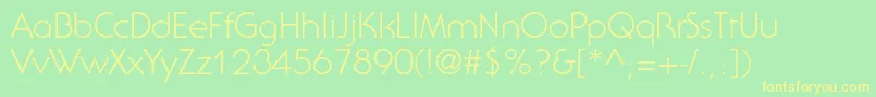 SerifgothicstdLight Font – Yellow Fonts on Green Background