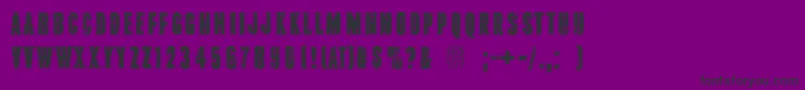 Więcej informacji o czcionce PinkTShirt Czcionka PinkTShirt – czarne czcionki na fioletowym tle