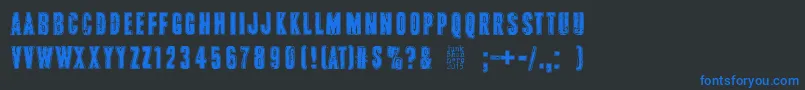 PinkTShirt Font – Blue Fonts on Black Background