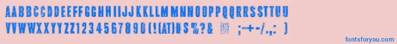 PinkTShirt Font – Blue Fonts on Pink Background