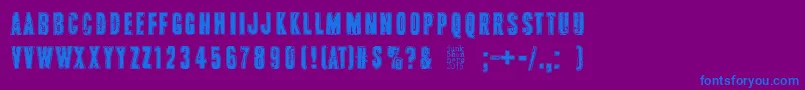 PinkTShirt Font – Blue Fonts on Purple Background